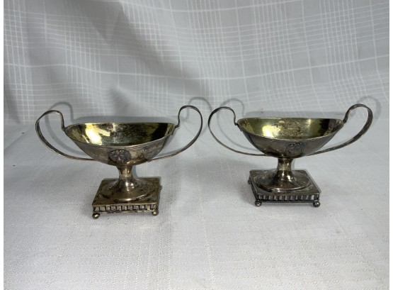 Pair Of Antique English Frederick Brasted Master Salts 4.4ozt