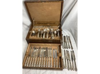 Large 110 Piece Set Of Gorham Versailles Sterling Silver Flatware 130.6 Ozt In A Theodore Starr New York Box