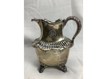 Larchmont Yacht Club 1905 Sterling Silver Trophy Pitcher By Whiting New York 27.8 Ozt