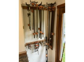 Wall Of Bar Clamps And C Clamps