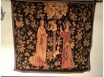 Large Hanging Tapestry With Figural Detail