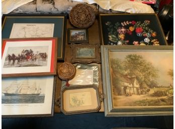 11 Pieces Of Assorted Art And Wall Hangings