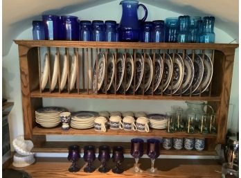 Collection Of Blue And White China And Blue Glasses