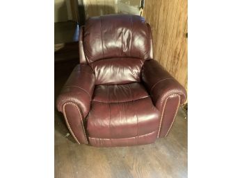 Lazy Boy Swivel And Rocking Brown Leather Recliner