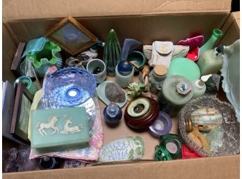 Large Lot Of Vanity Items And Dresser Accessories