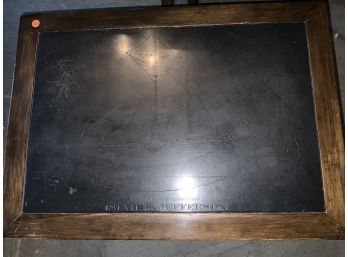 Slate Sailboat Coffee Table With Etched Sailboat And Figures