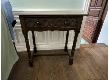 1860c Carved Drawer Front English Side Table