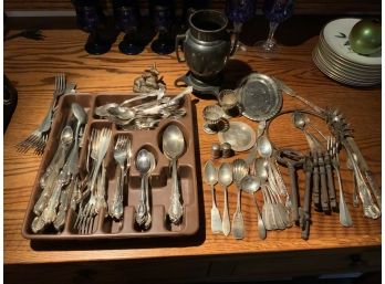 Large Grouping Od Assorted Silverplate, Stainless, Sterling, Coin Silver, Ect
