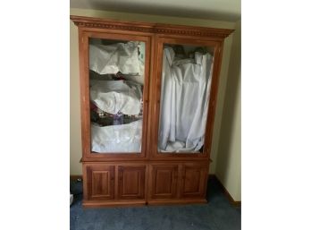 2 Glass Door, 4 Part With Dental Mold Trim Cabinet ONLY