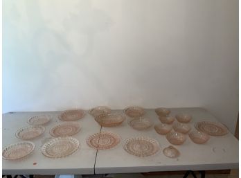 21 Pieces Of Pink China