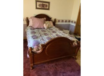 Cherry Wood Bed And Dresser Queen Or Full Rails Included