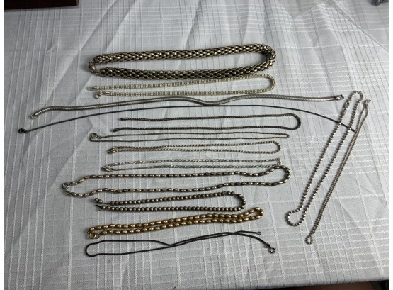 13 Sterling Necklaces 180.7 Grams