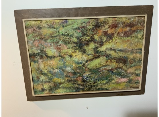 Cynthia Reeves Snow Storrs, CT  Titled Hill Top In Spring Dated 1951 Oil On Board