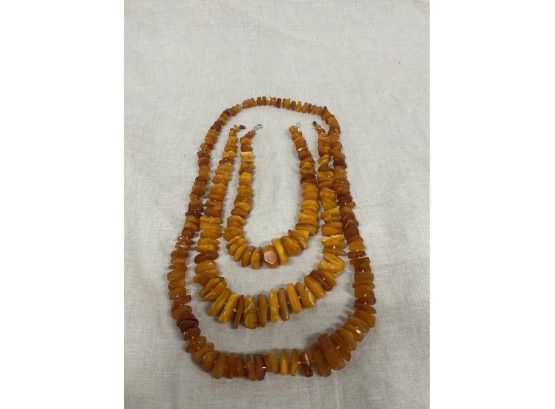 3 Amber Necklaces