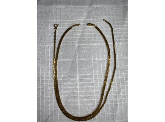 2 18k Necklaces 29.9g