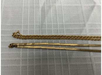 2 18k Necklaces 33.9g