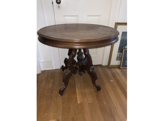Victorian Walnut Oval Lamp Table