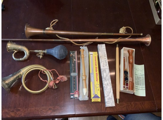Assorted Musical Instruments And Decorative Instruments