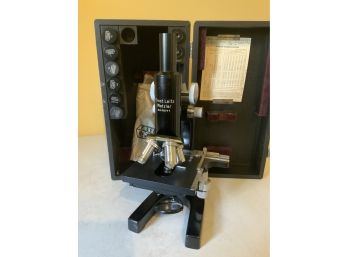 Earnest Leitz Wetzlar Microscope  With Fitted Box And Accessories