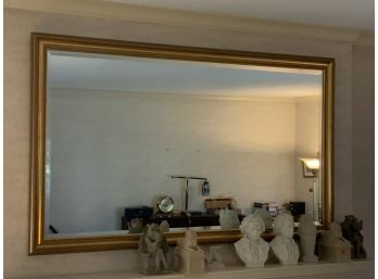 Large Gold Mirror With Beveled Edges