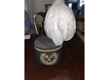 Early Military Parade Hat With Feather Detail