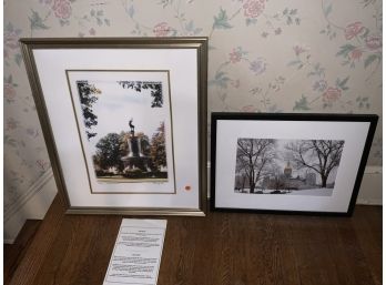 2 Framed Photos Of Hartford 1 Is By Robert Thiesfielp, The Other Is Not Marked