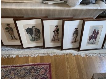 5 Revolutionary War Framed Prints