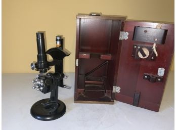 Bausch And Lomb Microscope With Fitted Case