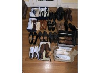 17 Pairs Of Size 13 Dress Shoes, Boots And Golf Shoes With Spikes
