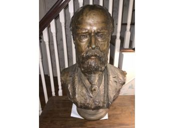Large Bronze Bust Of Dr. Wolcott Gibbs By Ernest Wise Keyser 1911