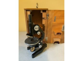 Earnest Leitz Wetzlar Microscope With Fitted Case