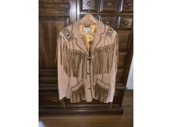 J. Peterman Leather Native American Style Jacket