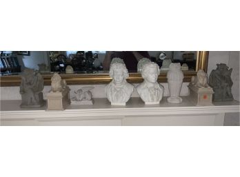 8 Cement, Porcelain Or Resin Mantle Decorations