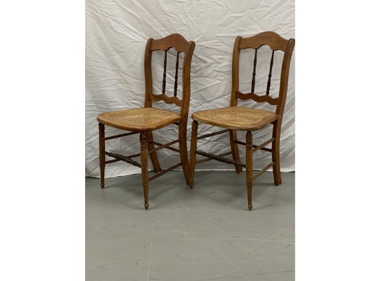 Pare Of Pine Country Chairs