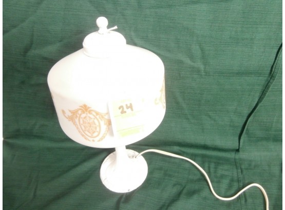 Moe Bridges Style Dresser Lamp With Milk Glass Shade