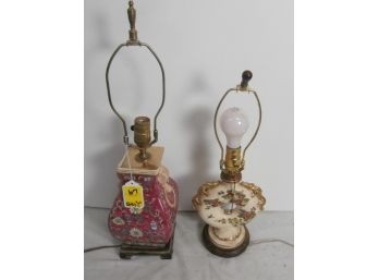 Two Oriental Style Table Lamps
