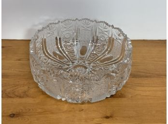 Antique Pressed And Cut Crystal Bowl
