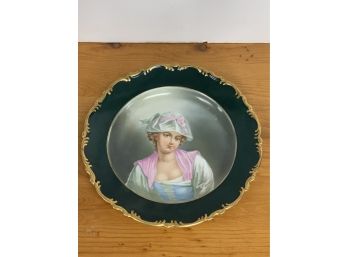 Victorian Artist Signed Portrait Plate