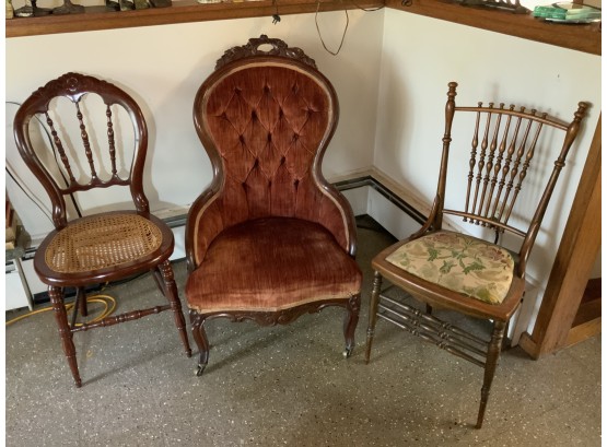 3 Victorian Chairs