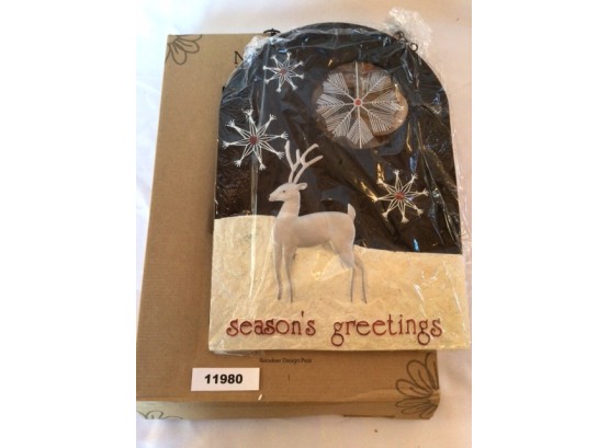 New Reindeer And Snowflake Hanging Sign