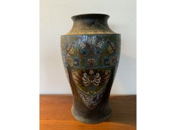 12 Inch Champleve Vase