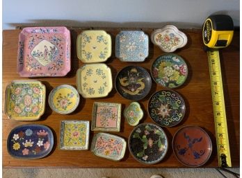 16 Pieces Of Oriental Cloisonne, Champleve, And Metal Asian Pieces