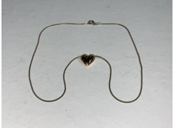 Sterling Silver And 18k Gold Necklace With Pendant