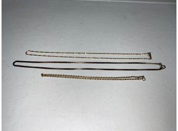 3 14k Gold Chains 16.2 Grams