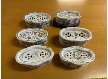 6 Oriental Porcelain Covered Boxes