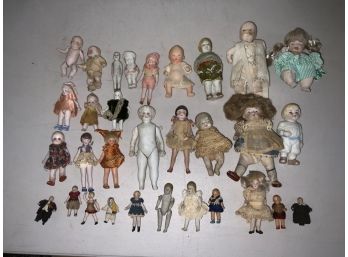 28 Antique Or Vintage Mini Porcelain Dolls