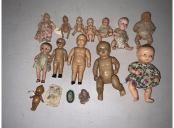 16 Early Plastic Or Composite Dolls