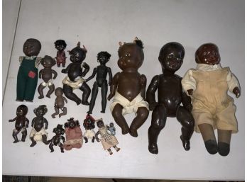Vintage Black Americana Dolls, Some Porcelain Some Composite