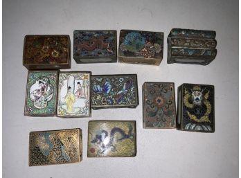 11 Oriental Match Box Covers