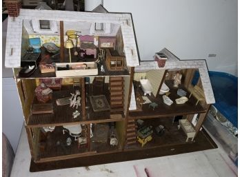 Large Doll House With Contents